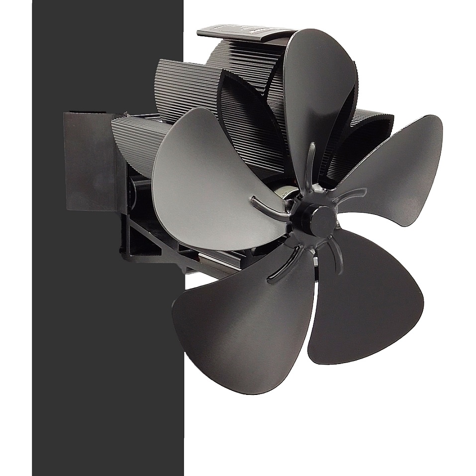Pipe mounted stove fan